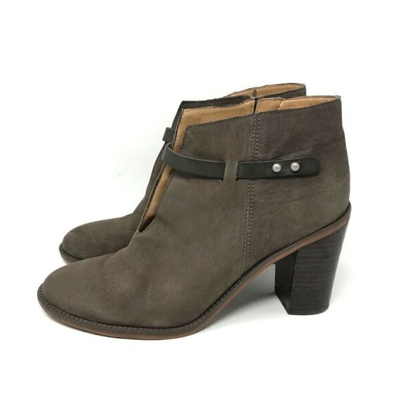 Franco Sarto Elvis Booties Brown Leather 9.5 - Picture 4 of 8